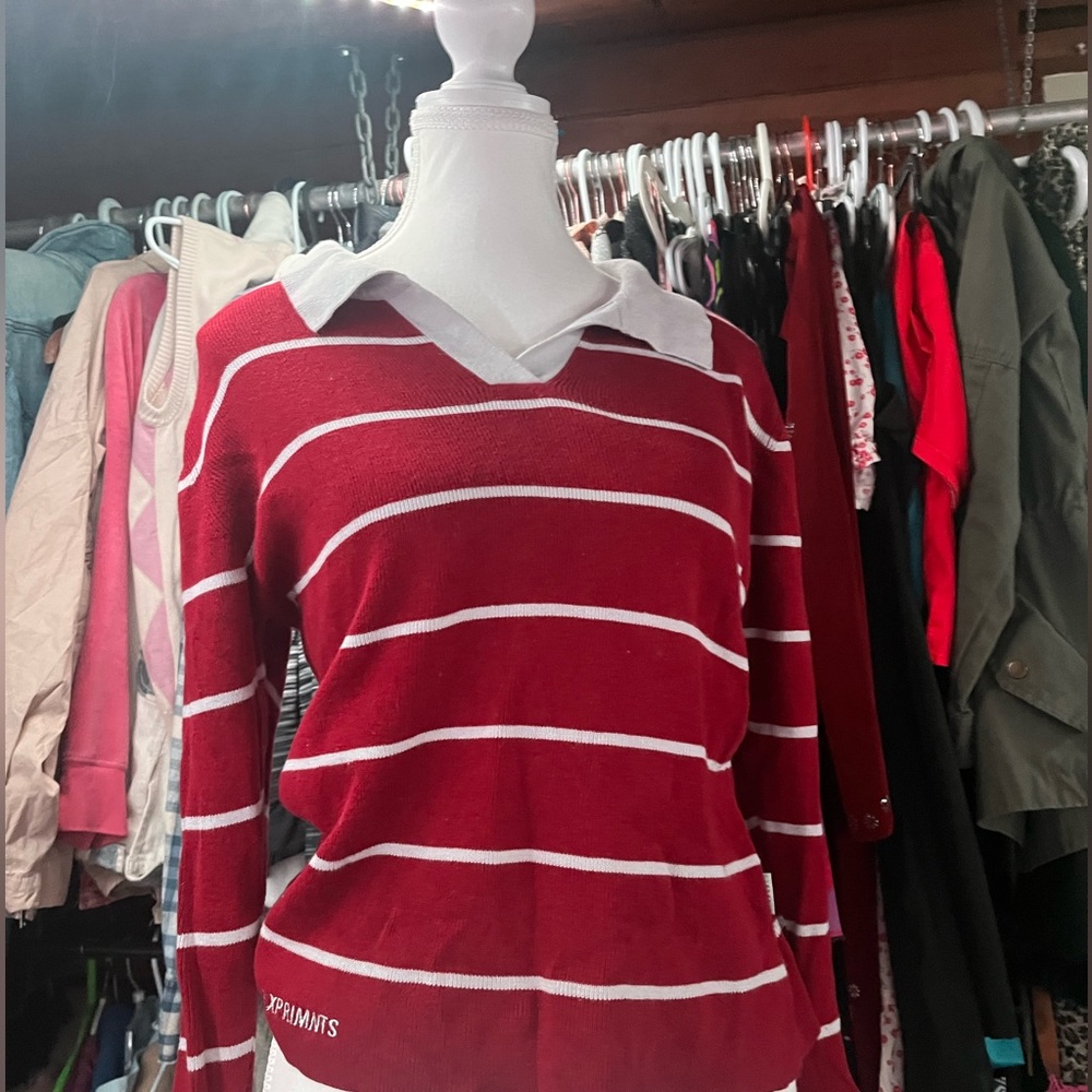 vintage style collared sweater